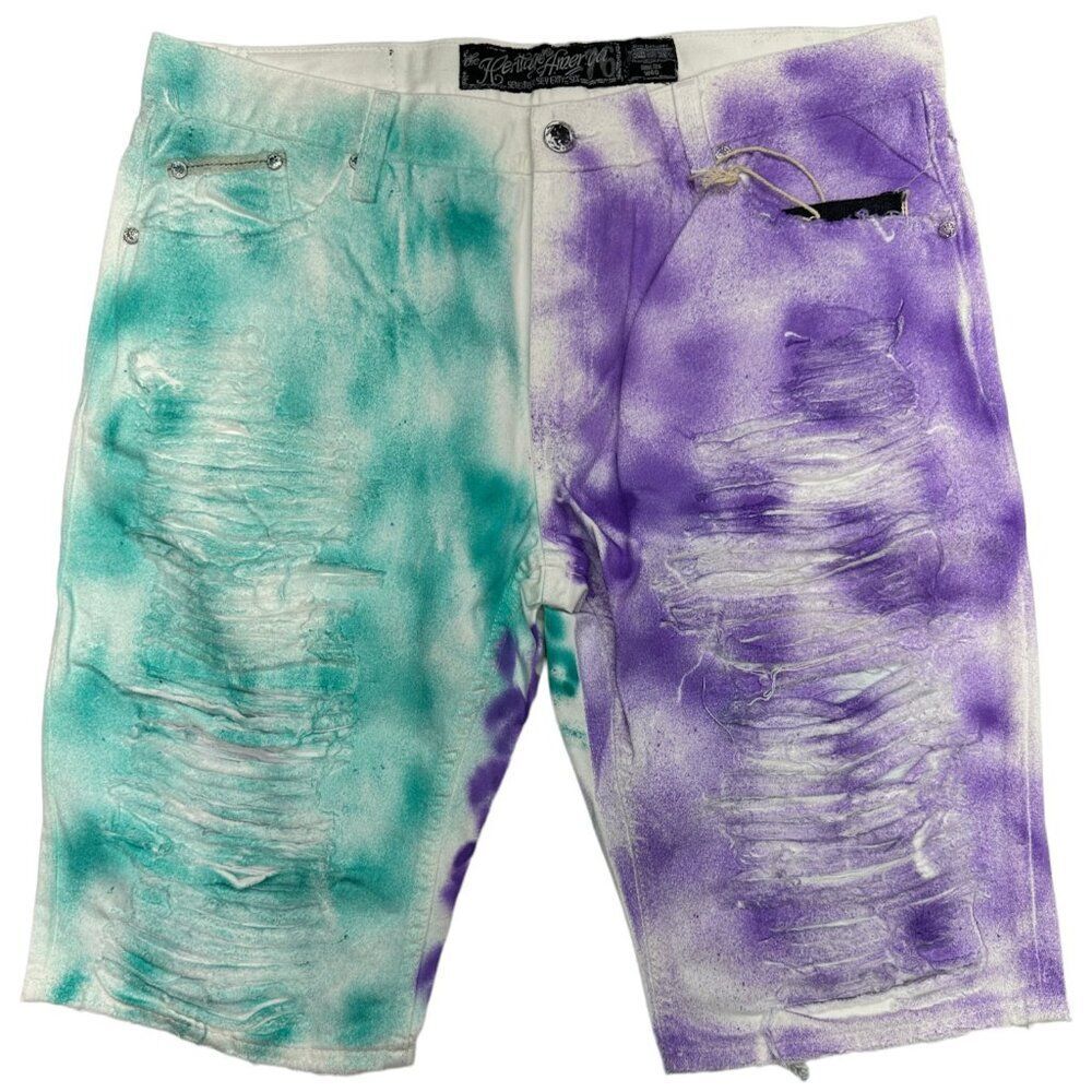 Heritage America Destroyed Denim Shorts (40)